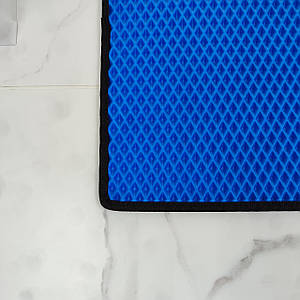 Брудозахисний килимок в передпокій з EVA матеріалу cиній ромб