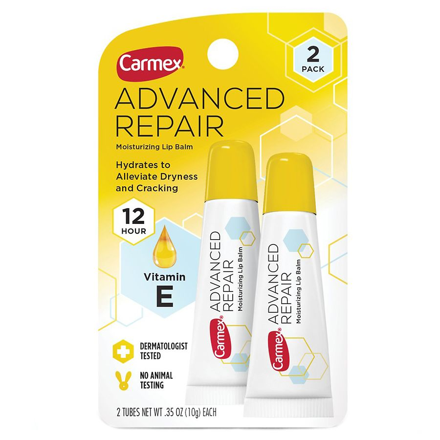 Набір бальзамів для губ відновлення з витамином Е Carmex Advanced Repair 2 шт