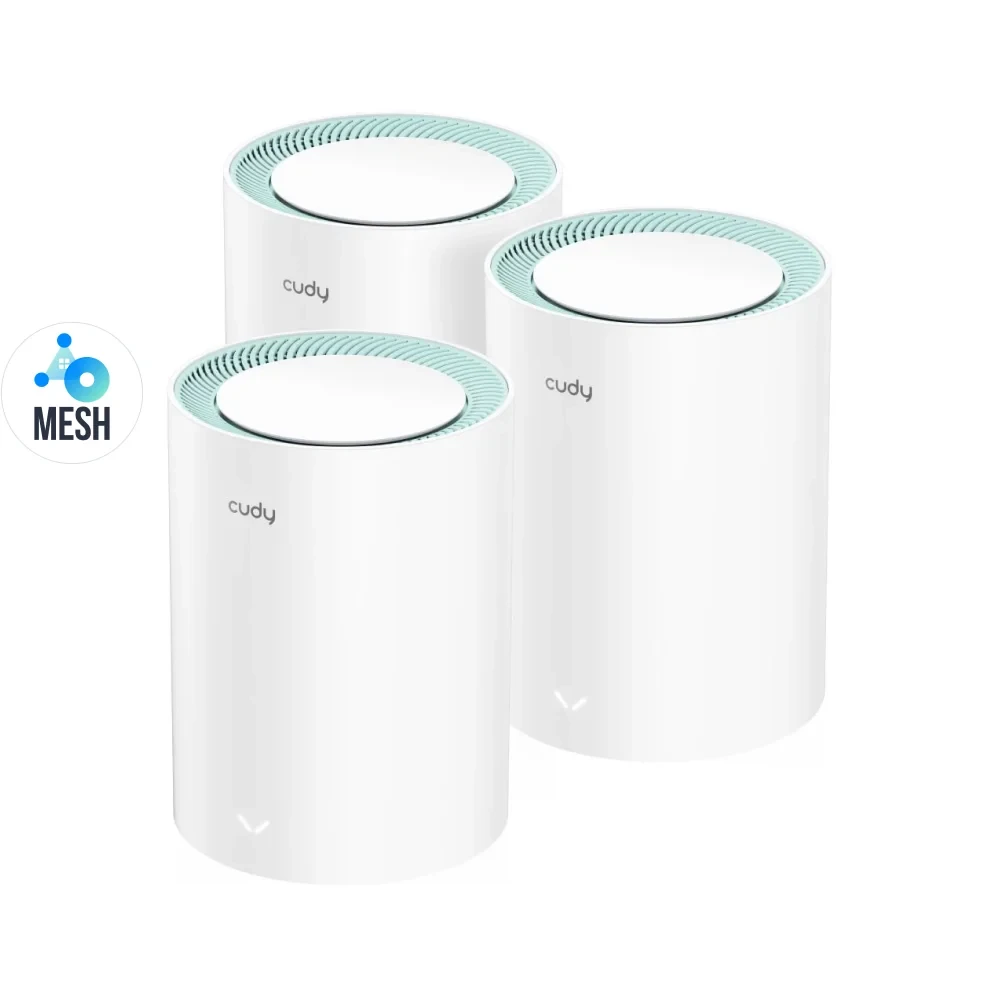 Маршрутизатор WiFi Mesh-система WiFi 5 Cudy M1300 (3-Pack) 3 штуки дводіапазонні гігабітні (73-00511), фото 1