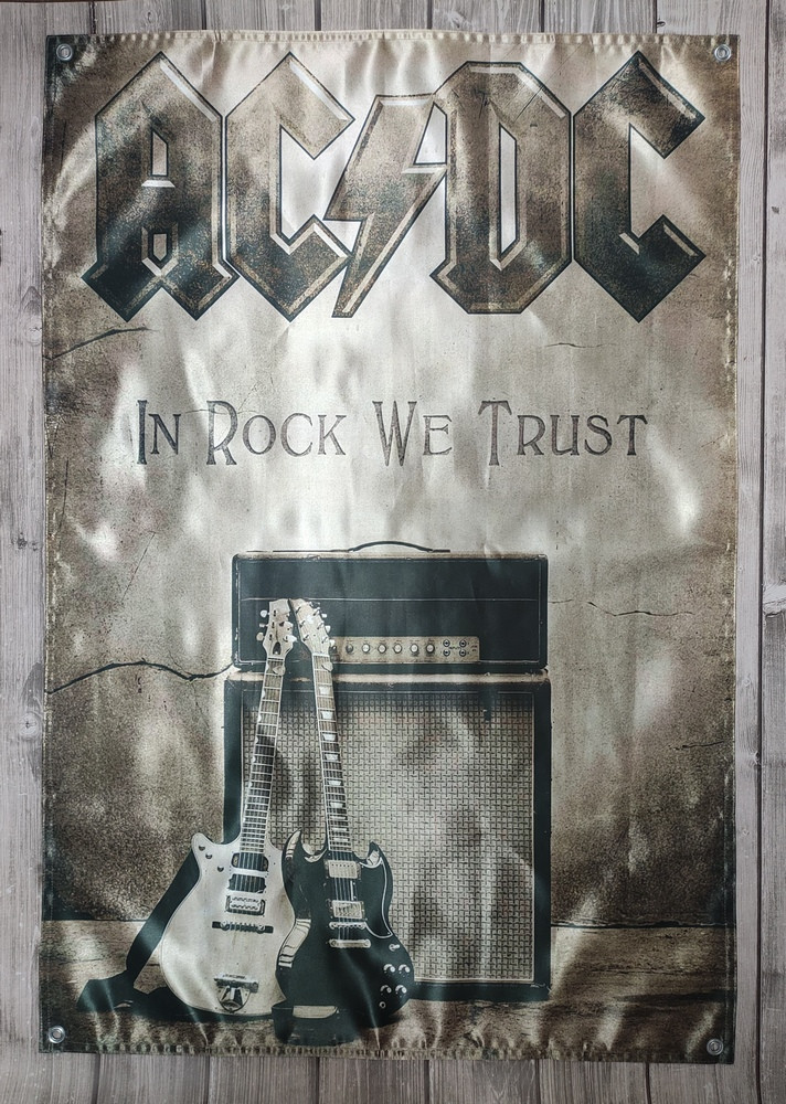 Прапор AC/DC In Rock We Trust 120х80 см