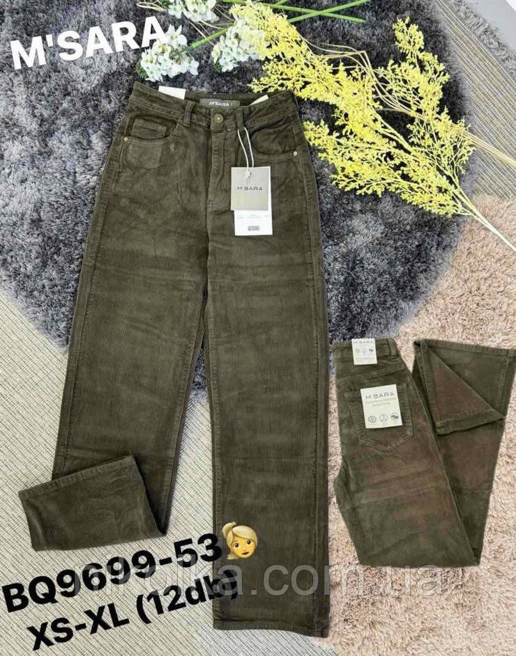 Брюки вельветові жіночі оптом, XS-XL рр., арт. Nk-BQ9699-53