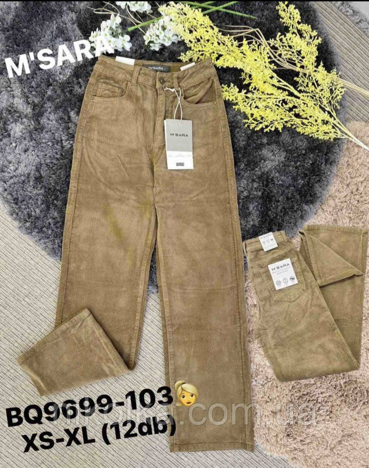 Брюки вельветові жіночі оптом, XS-XL рр., арт. Nk-BQ9699-103