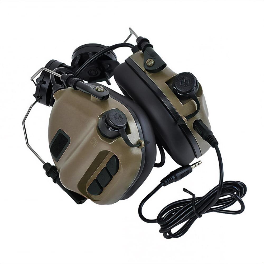 Активні захисні навушники Earmor M31H MARK3 ARC (CB) Coyote Brown з кріпленням на шолом (96-00045), фото 1