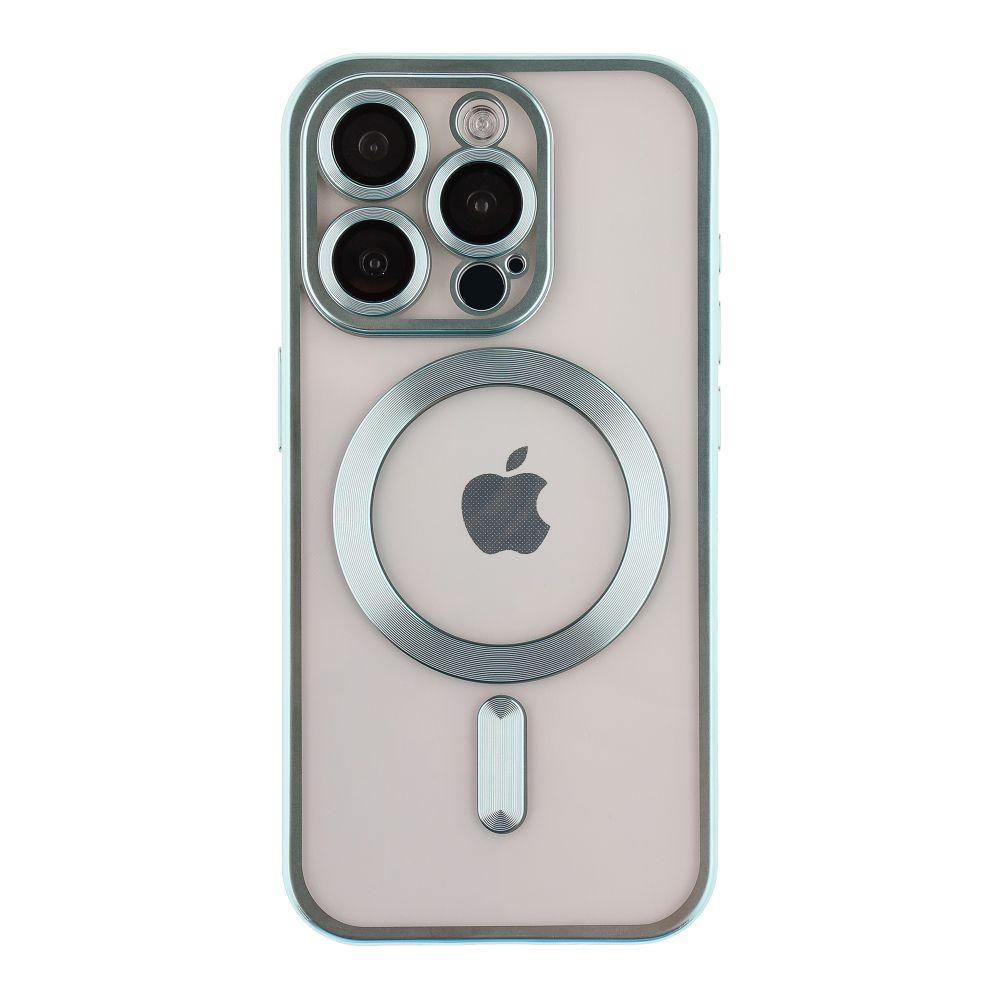 Чехол TPU Metallic Chrome Full Camera with Magsafe для iPhone 14 Pro Цвет Chrome Green, фото 1