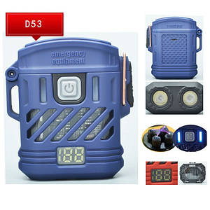 Ліхтар MULTIFUNCTIONAL D53-2LED, Li-Ion акумулятор, індикація заряду, запальничка, ЗУ Type-C,Box