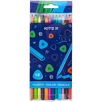 Олівці кольорові пластикові Kite Triangle K24-049-3, 12 шт.