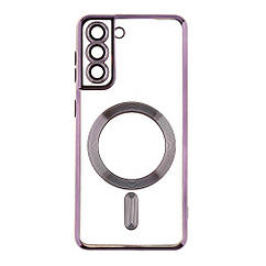 Чохол TPU Metallic Full Camera with Magsafe для Samsung Galaxy S21 5G (G991) Колір Dark Purple