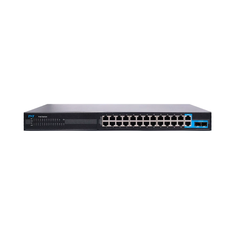 PoE-комутатор 28-портовий TVT TD-B2224S1-PGA з 24 портами PoE (77-00382)