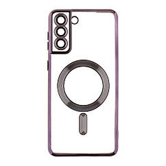 Чехол TPU Metallic Full Camera with Magsafe для Samsung Galaxy S21+ 5G (G996) Цвет Dark Purple