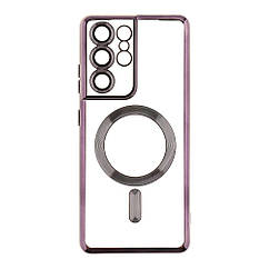 Чохол TPU Metallic Full Camera with Magsafe для Samsung Galaxy S21 Ultra (G998) Колір Dark Purple