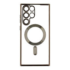 Чохол TPU Metallic Full Camera with Magsafe для Samsung Galaxy S22 Ultra 5G (S908) Колір Black