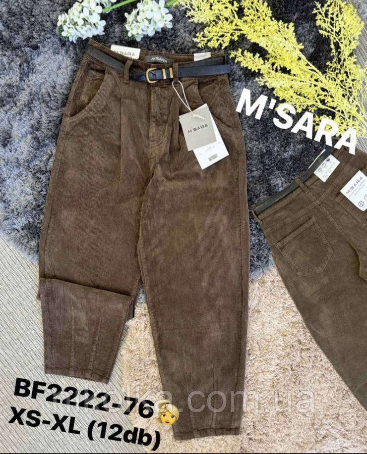 Брюки вельветові жіночі оптом, XS-XL рр., арт. Nk-BF2222-76
