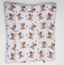 Сповивальний матрац на дитячий комод пеленатор з бортами синтепон знімний 70*55 см BST Cute teddi