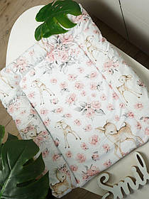 Сповивальний матрац на дитячий комод пеленатор з бортами синтепон знімний 70*55 см BST персиковий