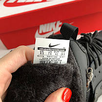 Чоловічі зимові кросівки Nike Air Huarache Black Winter fur Найк Хуарачі чорні з хутром високі, фото 2