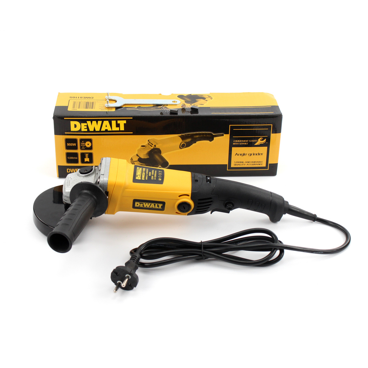 Болгарка DeWalt DWE8110S (900 Вт, 125 коло) Кутова шліфувальна машина з регулятором обертів Деволт