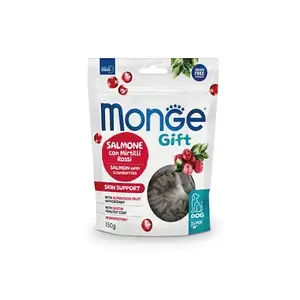 Ласощі для собак Monge (Монж) Gift Dog Skin support лосось з журавлиною 150 гр 10 шт