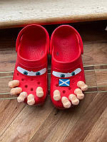 Джибітси на крокси Jibbitz «Пальці» / Прикраси на взуття (10 штук),