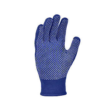 Рукавички тканинні 12 пар розмір L сині
