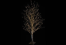 Світлодіодне дерево ( 500 міні-LED, колір лампочок - теплий білий, постійне світіння), 120см, колір - чорний
