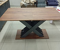 Стіл обідній розкладний, колір: дуб крафт золотий/антрацит