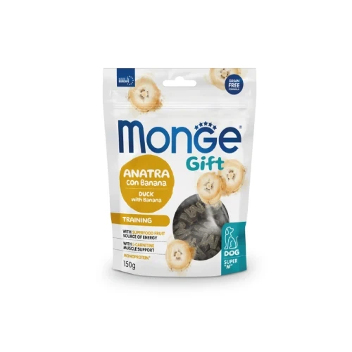 Ласощі для собак Monge (Монж) Gift Dog Training качка з бананом 150 гр 10 шт