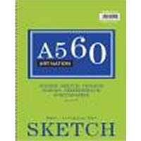 Альбом для ескізів Art Nation SKETCH, А5, 21*16,3см 24аркуша, 90gsm, на спіралі 1шт/этик