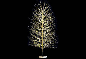 Світлодіодне дерево ( 1500 міні-LED, колір лампочок - теплий білий, постійне світіння), 150см, колір - білий