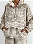 Жіночий теплий комплект із флісу - светр і штани, фото 5
