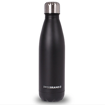 Фляга Туристична для води Swissbrand Fiji 500 ml Black (SWB_TABTT001U) Пляшка Спортивна для фітнесу