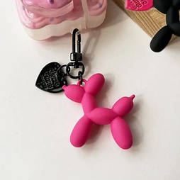 Брелок "Balloon Dog", малиновий