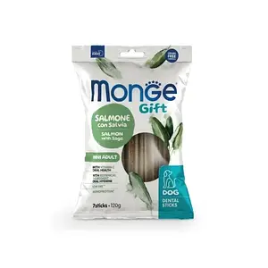 Ласощі для собак Monge (Монж) Gift Dog Mini лосось з шавлією 120 гр 14 шт