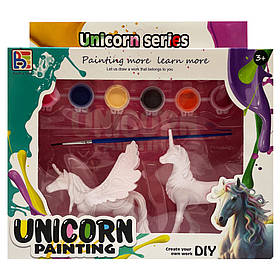 Набір для творчості Гіпсова розмальовка "Unicorn" Bambi T59-2(Unicorn2) 2 фігурки, фарби 6 кольорів, Toyman