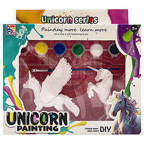 Набір для творчості Гіпсова розмальовка "Unicorn" Bambi T59-1(Unicorn1) 2 фігурки, фарби 6 кольорів, Toyman