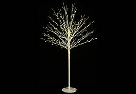 Світлодіодне дерево ( 580 міні-LED, колір лампочок - теплий білий, постійне світіння), 150см, колір - білий