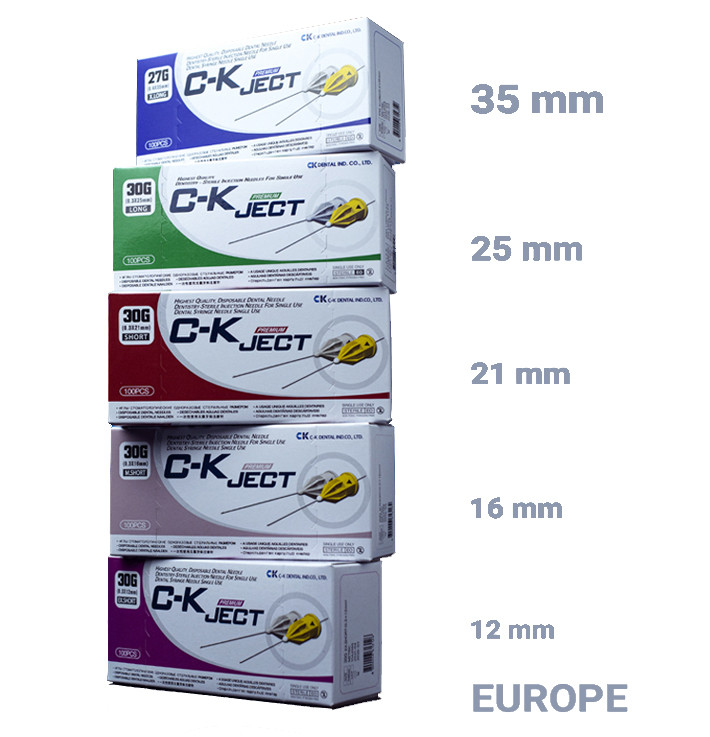 C-K JECT голки карпульні стоматологічні, європейський стандарт.