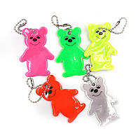 Брелок світловідбиваючий "Ведмедик" 3-4кол., 100PCS без/этик