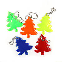 Брелок світловідбиваючий "Ялинка" 3-4кол., 100PCS без/этик