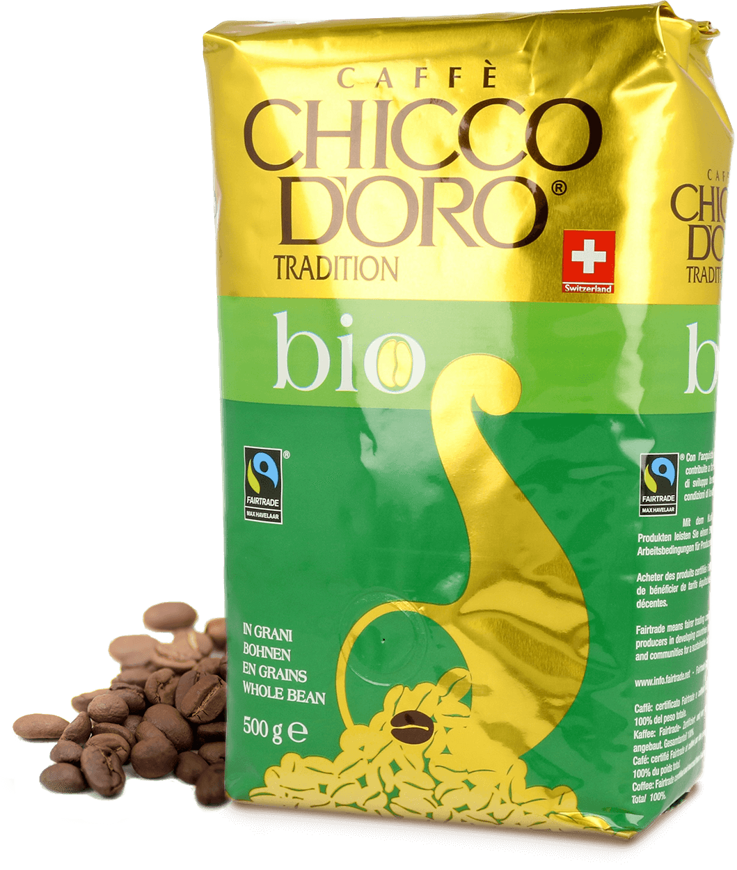 ОРИГІНАЛ! Кава в зернах Chicco d'oro Tradition BIO 500г, Швейцарія
