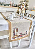 Доріжка раннер на стіл Новорічна 37x100 см., гобелен, фото 4