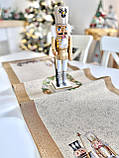Доріжка раннер на стіл Новорічна 37x100 см., гобелен, фото 7