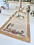 Доріжка раннер на стіл Новорічна 37x100 см., гобелен, фото 9