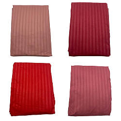 Набір простирадл на гумці (страйп сатин) та дві наволочки