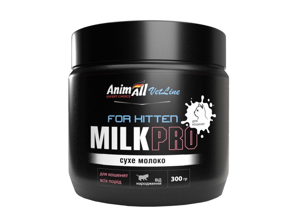Сухе молоко ANIMALL Milk Pro For Kitten для кошенят всіх порід від народження, 300 г (*), фото 1