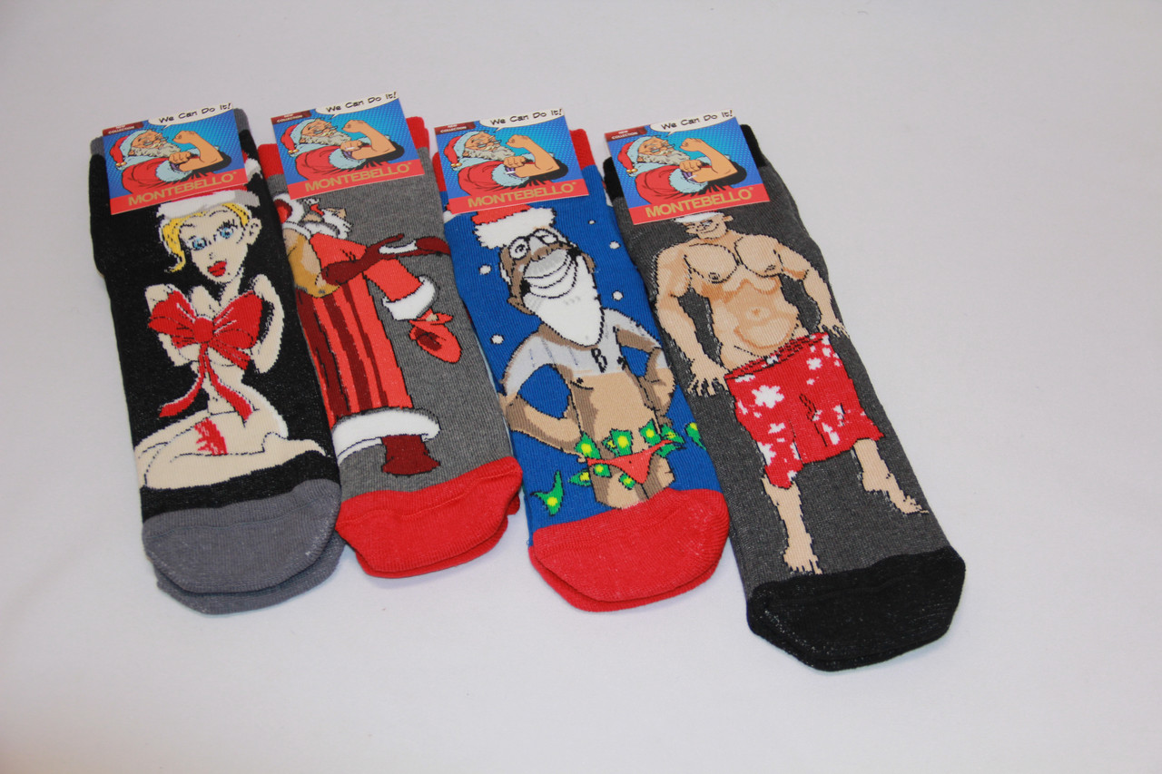 Чоловічі шкарпетки махрові новорічні MONTEBELLO, фото 1