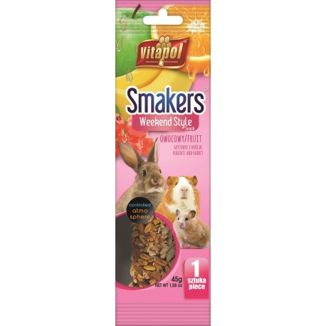 Колба Vitapol Smakers Box для гризунів зі смаком фруктів, 45 г, 1 шт (*)