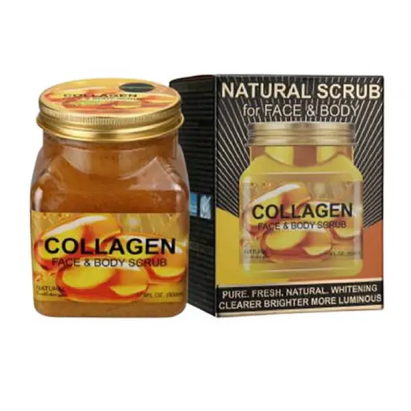 Натуральний скраб для обличчя і тіла Wokali Collagen Natural Scrub