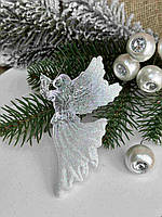 Підвіска ангелочок з дудкою 7 х 12см, прозорий, за 1 шт 10835