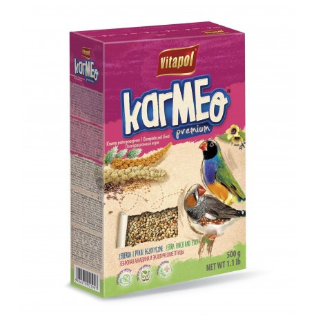 Повнораціонний корм Vitapol Karmeo Premium для зебрових амадин та екзотичних птахів, 500 г (*), фото 1