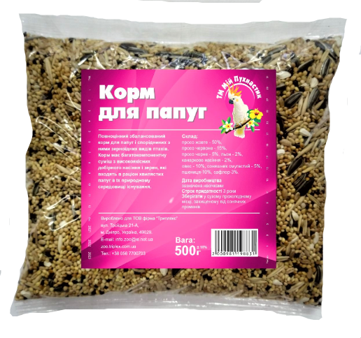 Корм Мій Пухнастик, для папуг, 500 г (*)